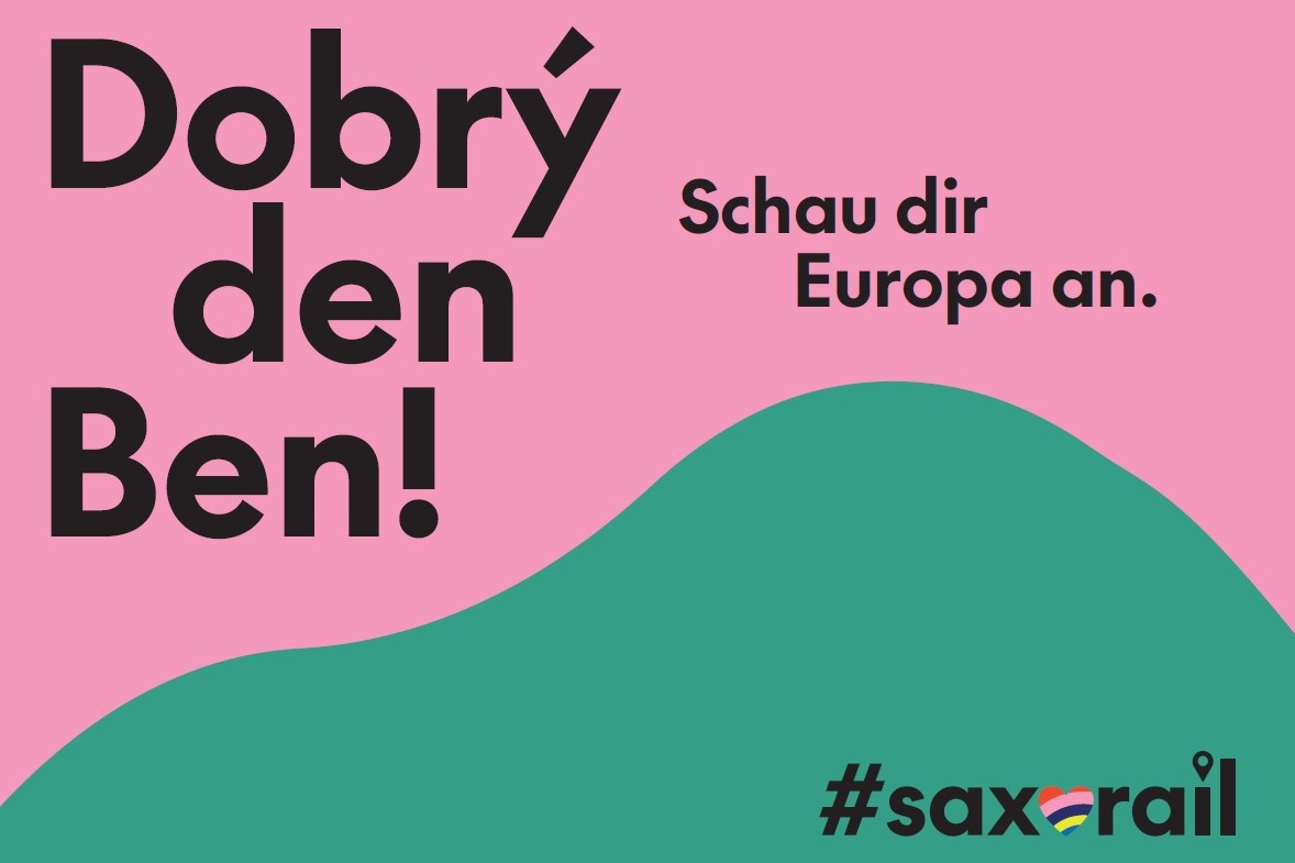 Saxorail Postkartenmotiv "Dobry den Ben!"