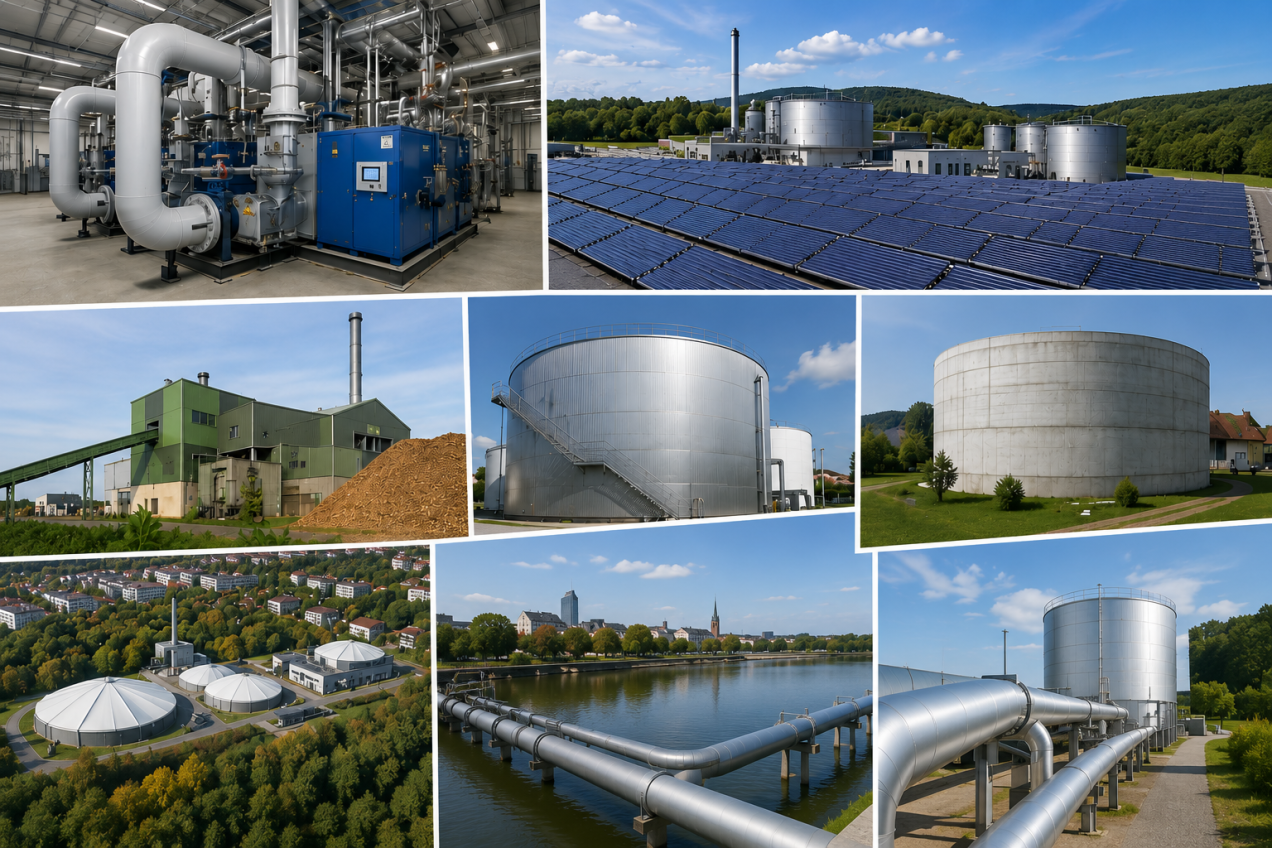 Anlagen der Wärmeerzeugung und -speicherung aus erneuerbaren Energien