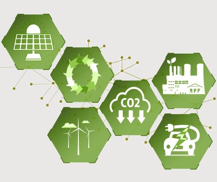 Eine schematische Darstellung der Themenfelder die Wandel in den Kohleregionen betreffen